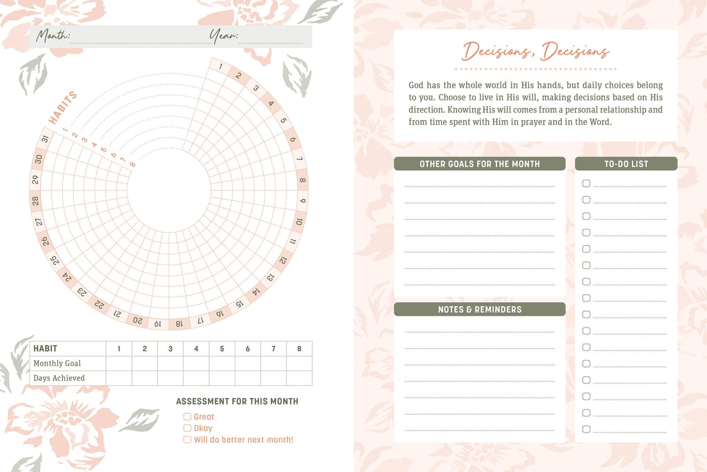 Bible Affirmations Habit Tracker Journal