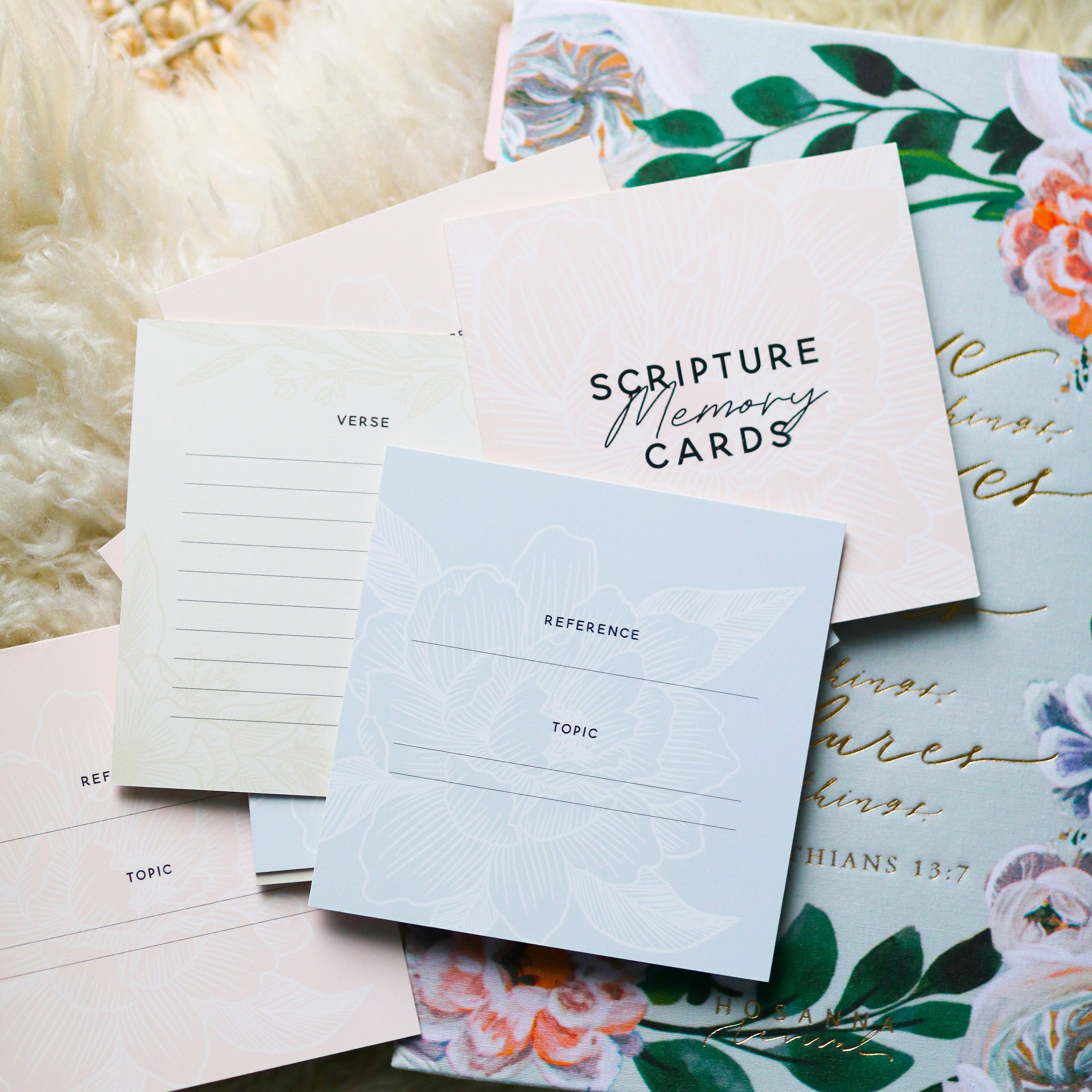 Scripture Memory Cards - Pastel Floral