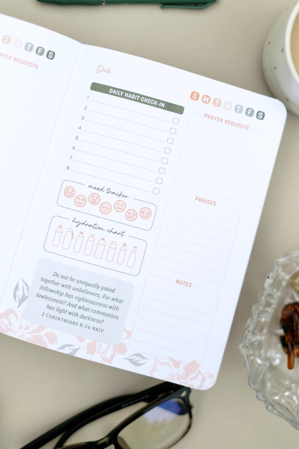 Bible Affirmations Habit Tracker Journal